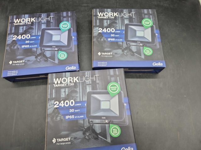 1464877-2 Floodlight LED 3 pcs – Gelia, 30W, IP65, black