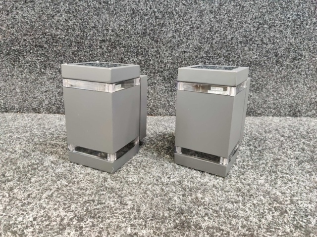 1464833-1 2 pcs Wall luminaires Lightab Stela Square Up and Downlight IP44 Anthracite