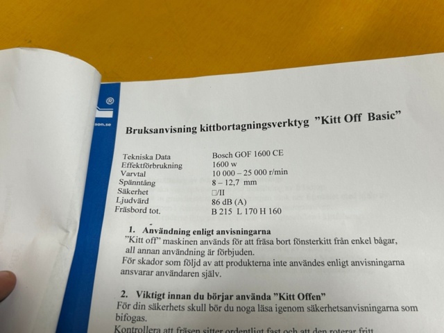 1457312-18 Kittborttagningsverktyg - Leif Arvidsson AB Kitt Off Proffs -2020