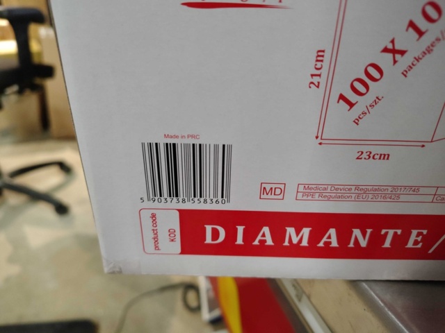 1465047-5 Disposable glove, 20 pcs 100-pack, Nitrile blue Powder-free, size medium