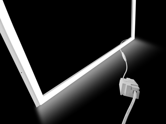 1465096-2 New/unused frame-illuminated LED panels 10 pcs - 600x600 mm - Shipping included