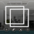 1465096-4 New/unused frame-illuminated LED panels 10 pcs - 600x600 mm - Shipping included