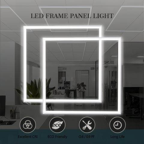 1465096-4 New/unused frame-illuminated LED panels 10 pcs - 600x600 mm - Shipping included