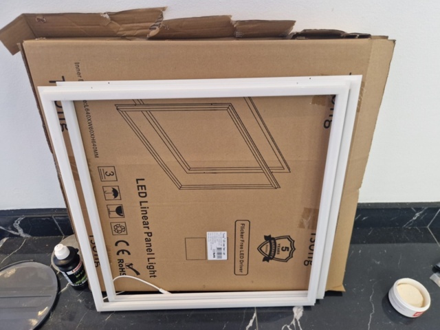 1465096-5 New/unused frame-illuminated LED panels 10 pcs - 600x600 mm - Shipping included