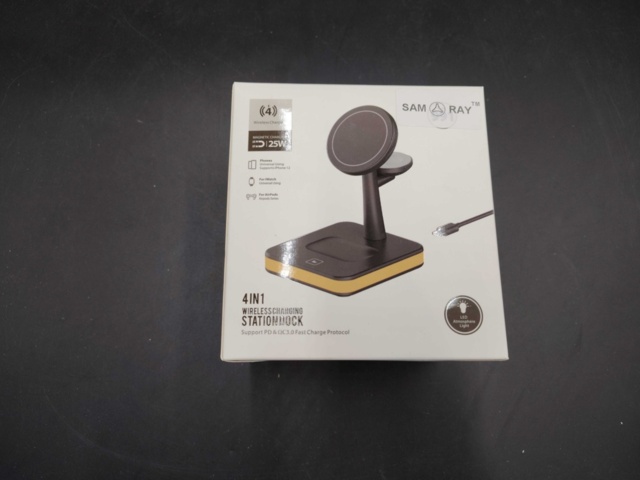 1465099-4 Charging station - Samaray, 4-1, magnetic, white