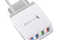 1465516 4 pcs Fast Charging USB Wall Adapter 4 Ports Gray - Free Shipping