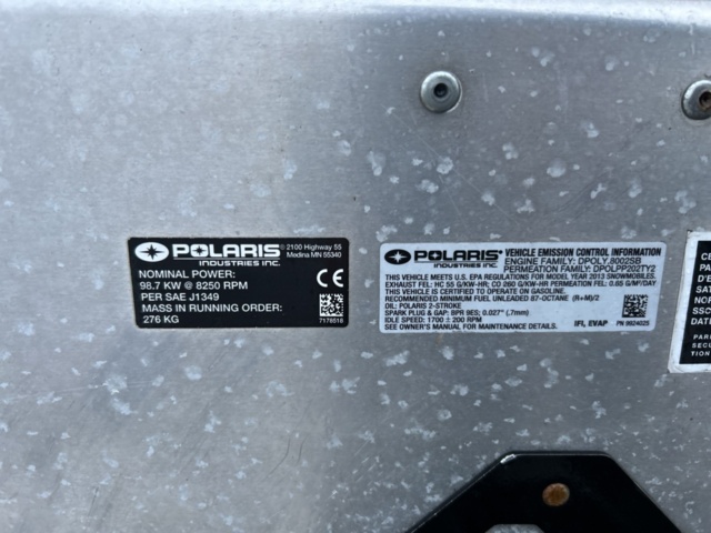 1435592-16 Snowmobile Polaris Switchback PRO R 800 -2013