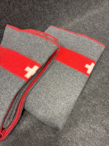 1465991-2 2 pcs Wool blankets "Swiss army blanket" 140*205 cm