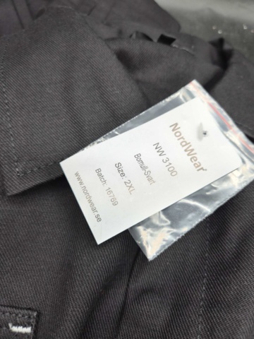 1407603-4 Work overalls, 4 pcs, NordWear, cotton, black, size 2XL