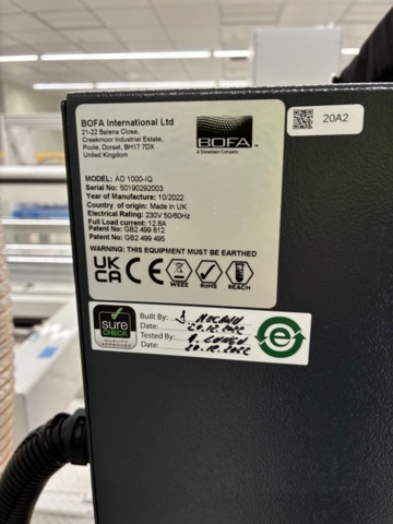 1370579-22 Laser marking systems 6 units with fume extraction filters - Cadcamatic Foilmarker 1000  / DS2