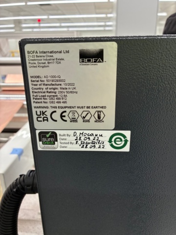 1370579-24 Laser marking systems 6 units with fume extraction filters - Cadcamatic Foilmarker 1000  / DS2