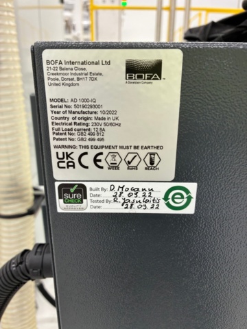 1370579-30 Laser marking systems 6 units with fume extraction filters - Cadcamatic Foilmarker 1000  / DS2