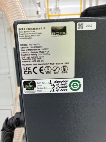 1370579-32 Laser marking systems 6 units with fume extraction filters - Cadcamatic Foilmarker 1000  / DS2