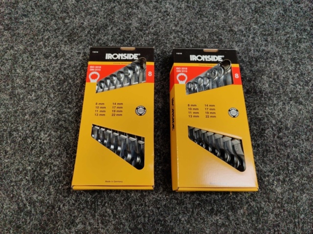 1466228-1 2 sets of Fixed ring spanners Ironside 8-22 mm