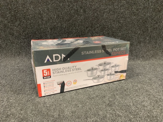 1465896-2 Rostfri stekpanna och kokkärlset med lock – 12 delar