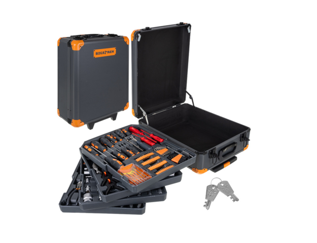 1465935-1 Verktygset med 1000 delar i verktygsväska med hjul