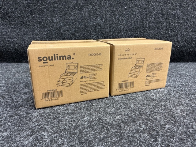 1465985-2 2 st Smyckeskrin - svarta