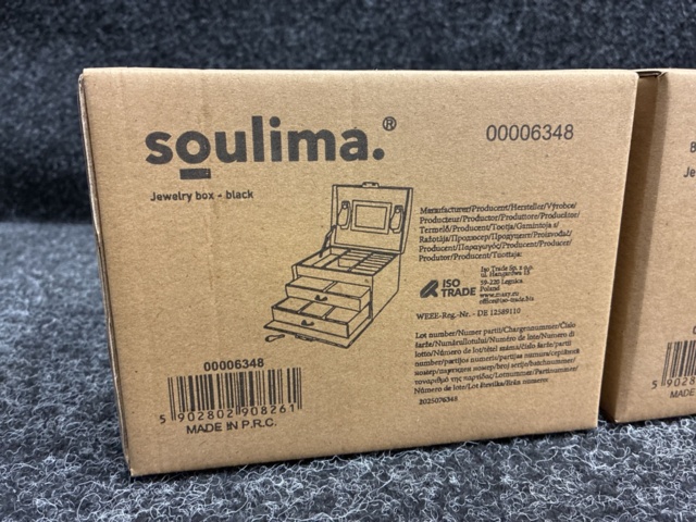 1465985-3 2 st Smyckeskrin - svarta