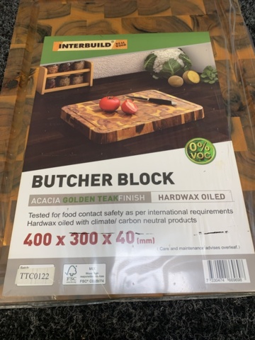 1466914-6 Skärbräda Interbuild Golden Teak 400x300x40mm