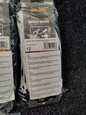 1465232-6 120 pcs Work gloves Prof Basic Work Synthetic leather, size 8