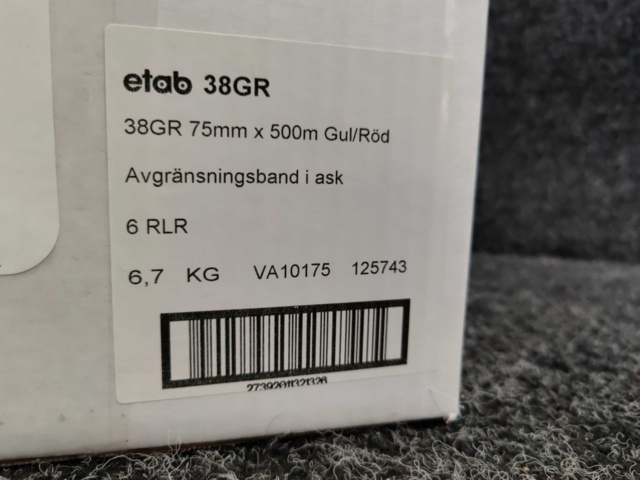 1466704-4 6 st Rullar Avgränsningsband etab 38GR