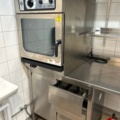 1389166-2 Combi oven MKN with stainless steel bench and shelves