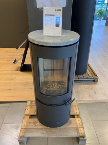 1197404-1 Braskamin  HETA SCAN-LINE 8 stål med sideglas