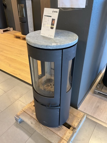 1197404-2 Braskamin  HETA SCAN-LINE 8 stål med sideglas