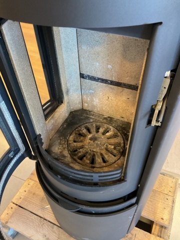 1197404-3 Braskamin  HETA SCAN-LINE 8 stål med sideglas