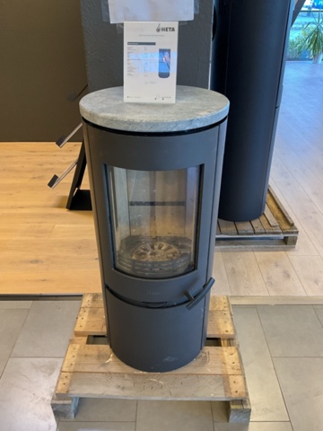 1197404-5 Braskamin  HETA SCAN-LINE 8 stål med sideglas