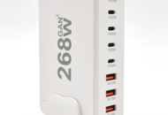 1467111 Laddstation GaN 268W – 8 portar (USB-C & USB-A) – Snabbladdning för mobil & laptop - Fri frakt
