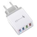 1467124-1 4 st Snabbladdande USB Väggadapter 4 Portar Grå - Fri frakt