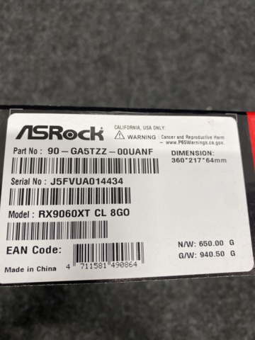 1464750-3 Graphics card ASRock Radeon RX 9060 XT Challenger OC