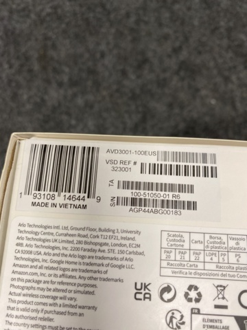 1467243-3 Videodörrklocka Arlo Essential 2 FHD Video Doorbell