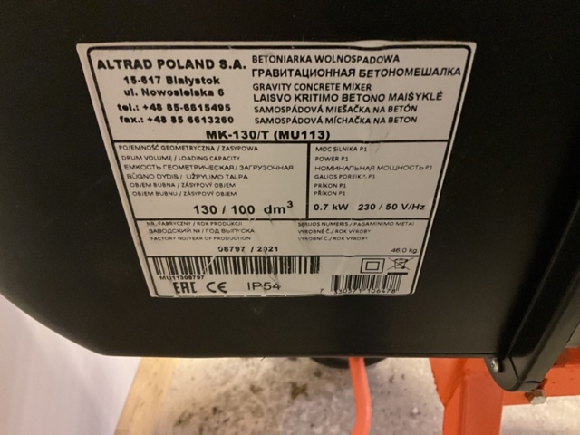 1197444-5 Cementblandare Altrad  130L