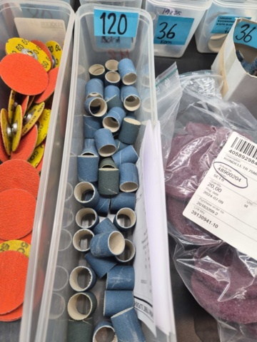 1465813-2 Slipmaterial – blandade kornstorlekar, rondeller och slipband