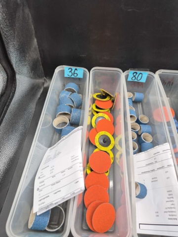 1465813-8 Slipmaterial – blandade kornstorlekar, rondeller och slipband