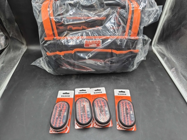 1465822-1 Tool bag and bit sets – Bahco – open case, mixed bits, compact storage