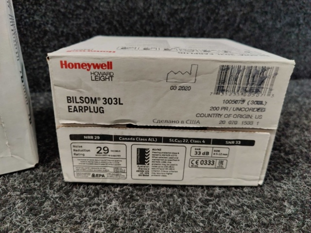 1464848-3 400 pcs Disposable Earplugs Honeywell Bilsom 303L