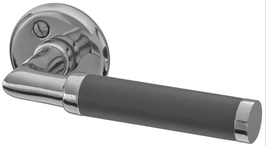 1463572-1 Inner door handle, 8 pcs – Hvid, Saga, aluminium/rubber