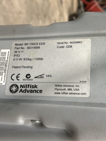 1457374-9 Kombiskurmaskin - Nilfisk BR 700CS EDS