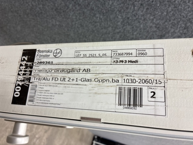 1467760-11 Balcony door Swedish window Wood/Aluminum 1030-2060/15