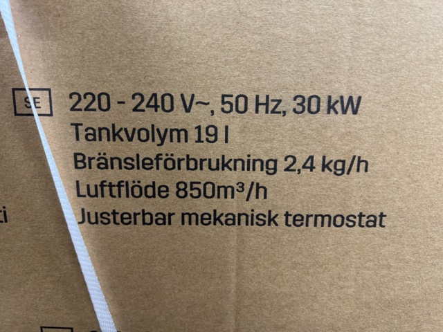 1467874-6 Garage heater Prof 30kW