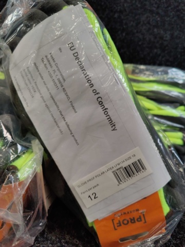 1467877-6 72 st Vinterarbetshandskar Prof Polar Latex, strl 10