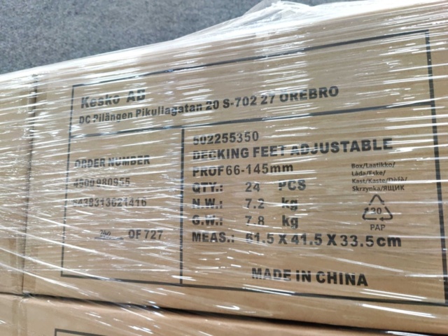 1468029-5 240 pcs Terrace feet Prof Adjustable 66-145 mm