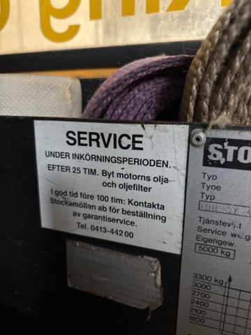 1372847-14 Dieseldriven motviktstruck - Stocka 3060 - 1992