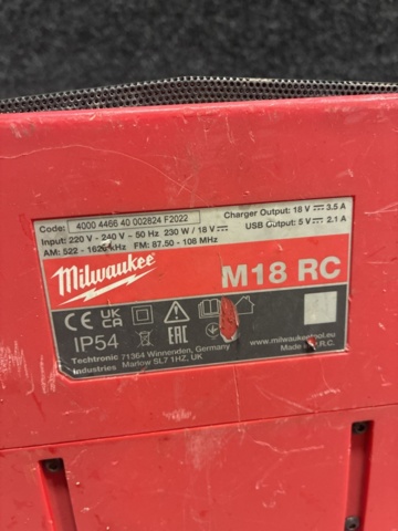1454477-5 Byggradio Milwaukee M18 RC