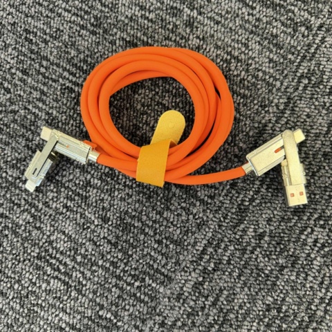 1468292-5 3 st 4-i-1 Snabbladdningskabel 65 W - Orange 2m - Fri frakt