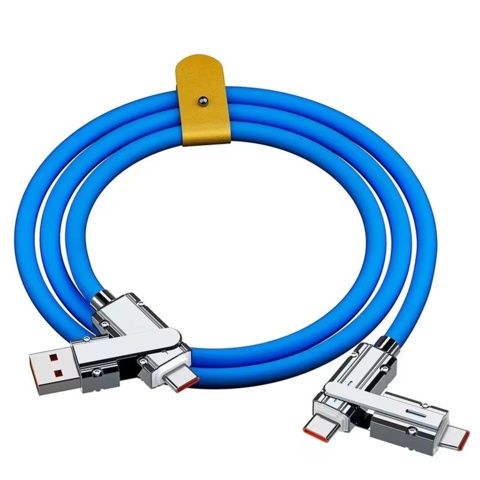1468293-1 3 pcs 4-in-1 Fast Charging Cable 65 W - Blue 1.5m - Free shipping