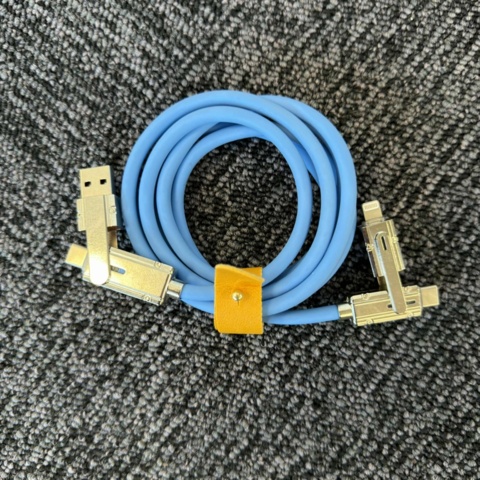 1468293-5 3 pcs 4-in-1 Fast Charging Cable 65 W - Blue 1.5m - Free shipping